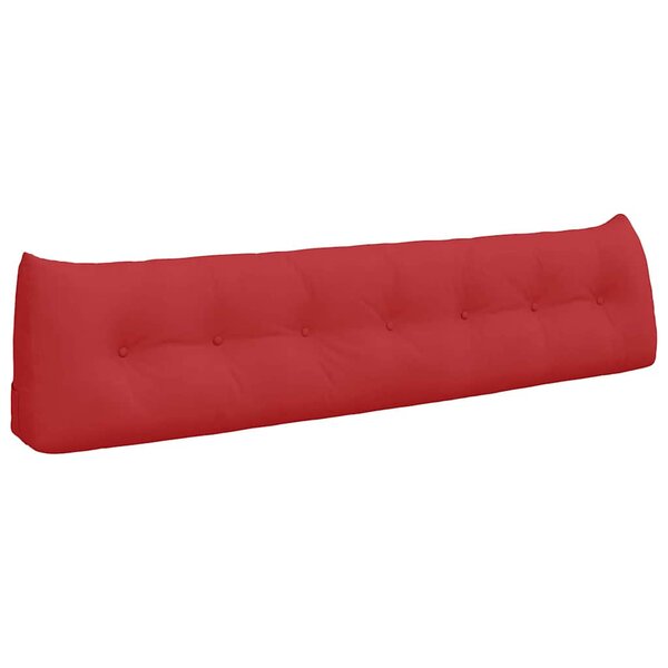 vidaXL Coussin de Dos Rouge 200 x 24 x 50 cm tissu