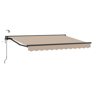 vidaXL Auvent rétractable électrique Beige et Anthracite 3 5 x 2 5 m