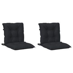 vidaXL Ensemble de coussins pour chaise à dossier bas 2 pc Polyester