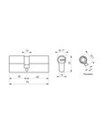 THIRARD - Cylindre double entrée Transit 1  30x40mm  nickelé  5 clés