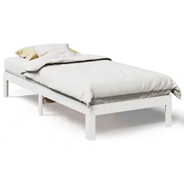 vidaXL Cadre de lit sans matelas blanc 80x200 cm bois massif de pin