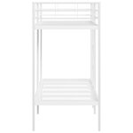 vidaXL Lit superposé sans matelas blanc 75x190 cm acier