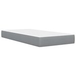 vidaXL Cadre de lit avec matelas Gris clair 100 x 200 cm Polyester