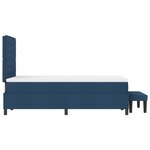 vidaXL Lit à ressorts avec matelas et banc bleu 120x200 cm en tissu
