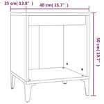 vidaXL Tables de chevet 2 Pièces Sonoma gris 40x35x50 cm