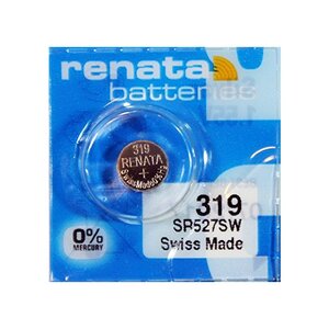 Blister de 1 Pile bouton oxyde argent X319 SR527SW RENATA