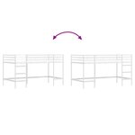 vidaXL Lit mezzanine pour enfants Blanc 99 5 x 200 cm