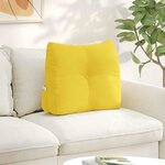 vidaXL Coussin de Dos Jaune clair 60 x 24 x 50 cm tissu