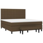 vidaXL Sommier à lattes de lit avec matelas Marron foncé 160x200 cm