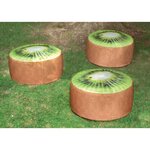Esschert design pouf gonflable d’extérieur kiwi 58 cm