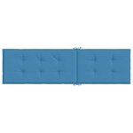 vidaXL Coussin de chaise longue bleu mélangé (75+105)x50x3 cm tissu