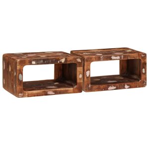 vidaXL Tables de chevet 45 x 30 x 24 cm bois de récupération massif