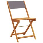vidaXL Chaises de jardin pliantes lot de 6 tissu et bois massif