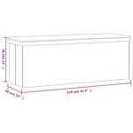 vidaXL Banc de rangement pliable noir PVC