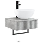 vidaXL Basin de lavage mural Gris béton 40 x 41 x 40 5 cm