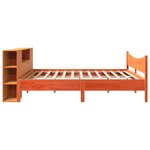 vidaXL Cadre de lit sans matelas cire marron 200x200cm bois pin massif