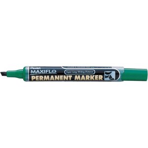 Marqueur permanent MAXIFLO  Pointe biseautée 4 6mm  Vert x 12 PENTEL