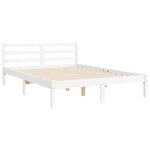vidaXL Cadre de lit sans matelas blanc 140x200 cm bois massif