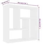 vidaXL Étagère murale Blanc 45 1x16x45 1 cm Bois d’ingénierie
