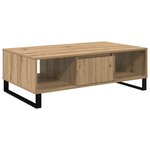 vidaXL Table basse Chêne artisanal 104 x 60 x 35 cm Bois d'ingénierie