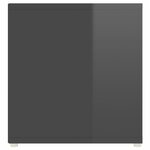Vidaxl meubles tv 2 pièces gris brillant 107x35x37 cm aggloméré