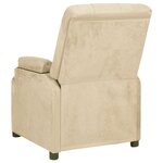 vidaXL Fauteuil inclinable crème tissu microfibre