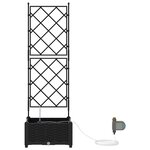 vidaXL Pots de jardin Noir 40 x 40 x 126 cm Acier