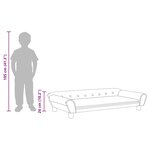 vidaXL Canapé pour enfants bleu 100x50x26 cm velours