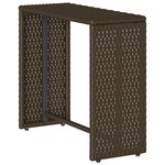 vidaXL Salon de jardin 5 Pièces avec coussins empilable marron polyrotin