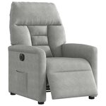 vidaXL Fauteuil inclinable électrique gris clair tissu microfibre