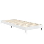 vidaXL Cadre de lit blanc brillant 75x190 cm bois d'ingénierie