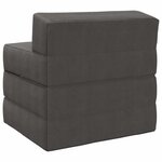 vidaXL Canapé-lit pliable Gris foncé 200 x 70 x 15 cm