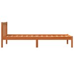 vidaXL Cadre de lit cire marron 90x200 cm bois de pin massif