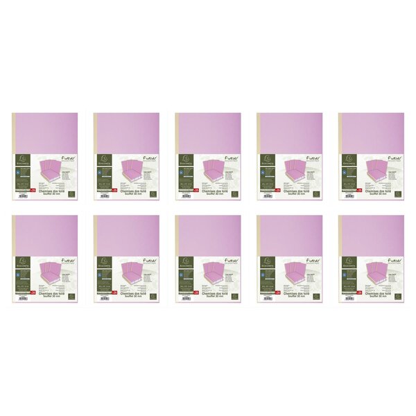 Paquet de 25 chemises dos toilé Forever® 320g/m2 24x32cm Lilas x 10 EXACOMPTA