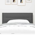 vidaXL Tête de lit LED avec des lumières à LED Gris foncé 80 cm tissu