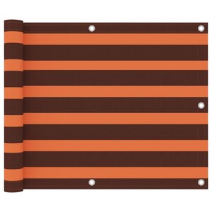 vidaXL Écran de balcon Orange et marron 75x500 cm Tissu Oxford