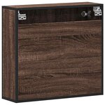 vidaXL Armoire à miroir de salle de bain chêne marron bois ingénierie
