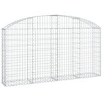 vidaXL Panier de gabions arqué 200x30x100/120 cm Fer galvanisé