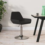 vidaXL Chaise pivotante de salle à manger Noir Tissu