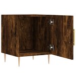vidaXL Table de chevet chêne fumé 40x40x50 cm bois d'ingénierie