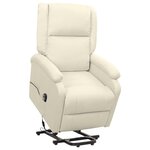 vidaXL Fauteuil Crème Tissu