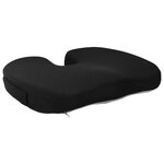 vidaXL Coussin d’assise avec oreiller Noir 47 x 36 5 x 8 cm Avec filet