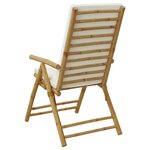 vidaXL Chaises de bistro pliantes lot de 2 et coussins blanc crème