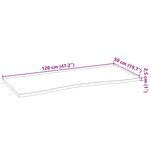 vidaXL Dessus de bureau marron foncé bois chêne massif rectangulaire