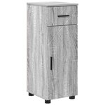 vidaXL Ensemble de mobilier de salle de bain 4 Pièces Sonoma gris