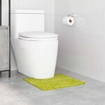 vidaXL Tapis de bain antidérapant avec découpe pour toilette Vert