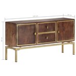 vidaXL Buffet 120x29x60 cm Bois de manguier massif