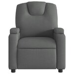 vidaXL Fauteuil inclinable électrique Gris foncé Tissu