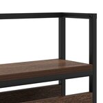 vidaXL Tête de lit de rangement Chêne marron 150 cm Bois d'ingénierie