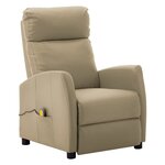 vidaXL Fauteuil de massage électrique Cappuccino Similicuir